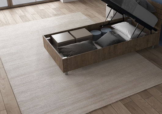 BS COM Letto singolo contenitore 80x190 testata inclinata noce