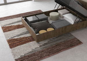 BS COM Letto una piazza e mezza contenitore 120x200 testata inclinata noce