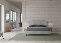 BS COM Letto matrimoniale contenitore doppia alzata 160x190 cemento