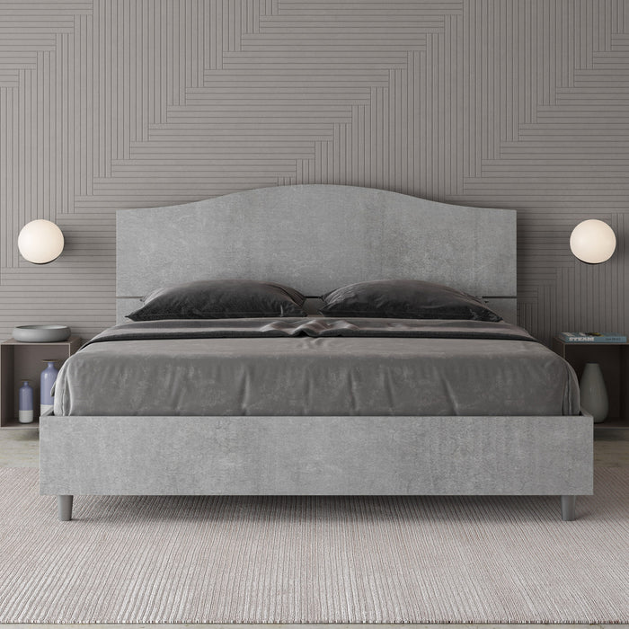 BS COM Letto matrimoniale contenitore 160x200 cemento