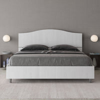 BS COM Letto matrimoniale contenitore 160x200 bianco frassino
