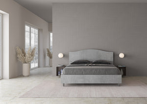 BS COM Letto matrimoniale contenitore 160x200 cemento