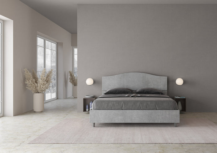 BS COM Letto matrimoniale contenitore 160x200 cemento