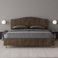 BS COM Letto matrimoniale contenitore 160x200 noce