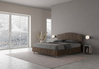 BS COM Letto matrimoniale contenitore 160x200 noce