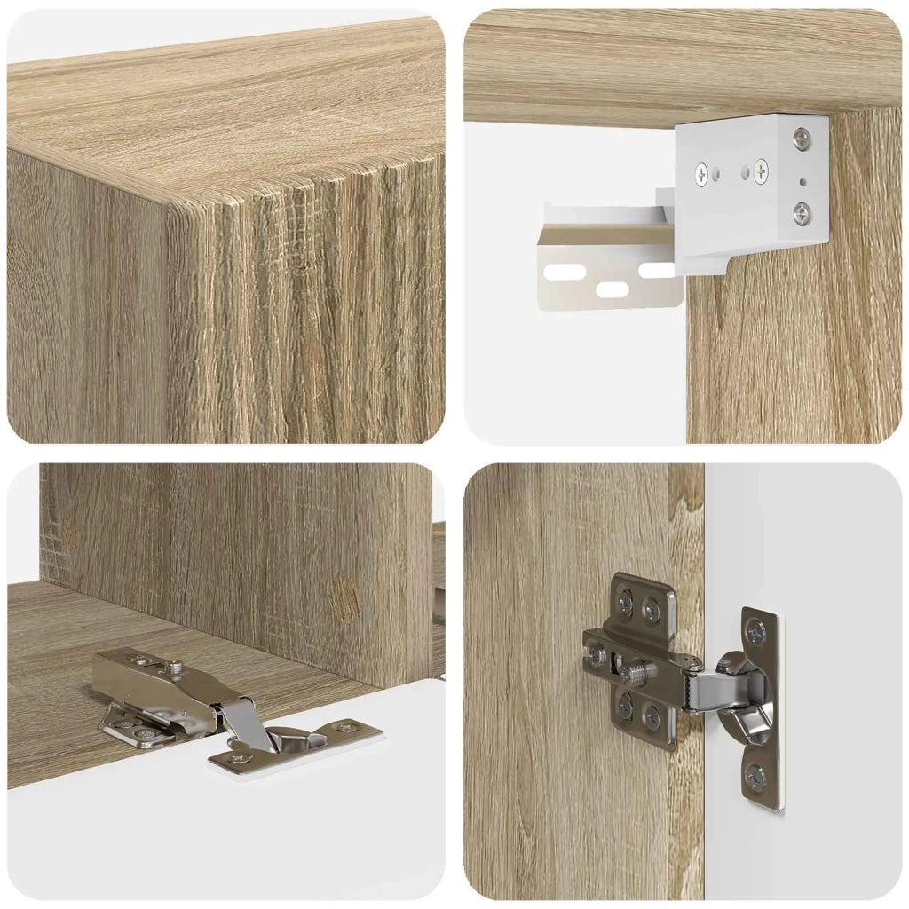 Set di Mobiletto da TV a Parete 4 pcs Rovere Sonoma