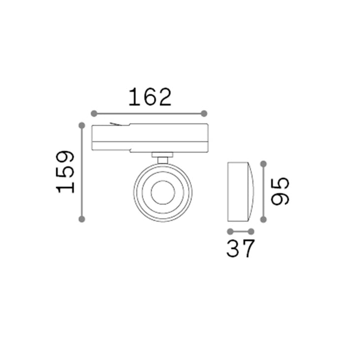 Proiettore Pov Metallo Bianco Led 22W 3000K Luce Calda