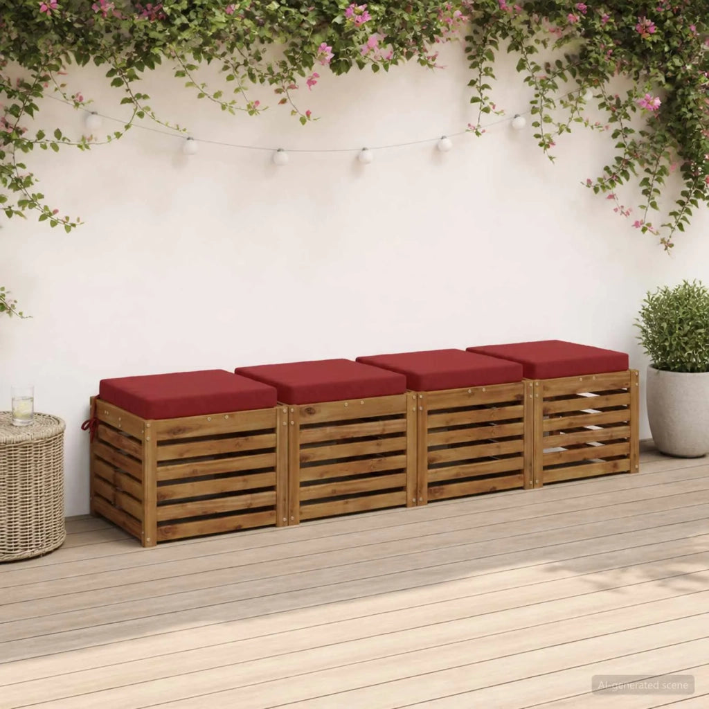 Cuscini per Sedia in 4 Pezzi SOEST 4 pz 100% Poliestere 944497