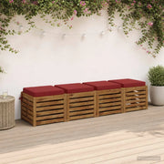 Cuscini per Sedia in 4 Pezzi SOEST 4 pz 100% Poliestere 944497