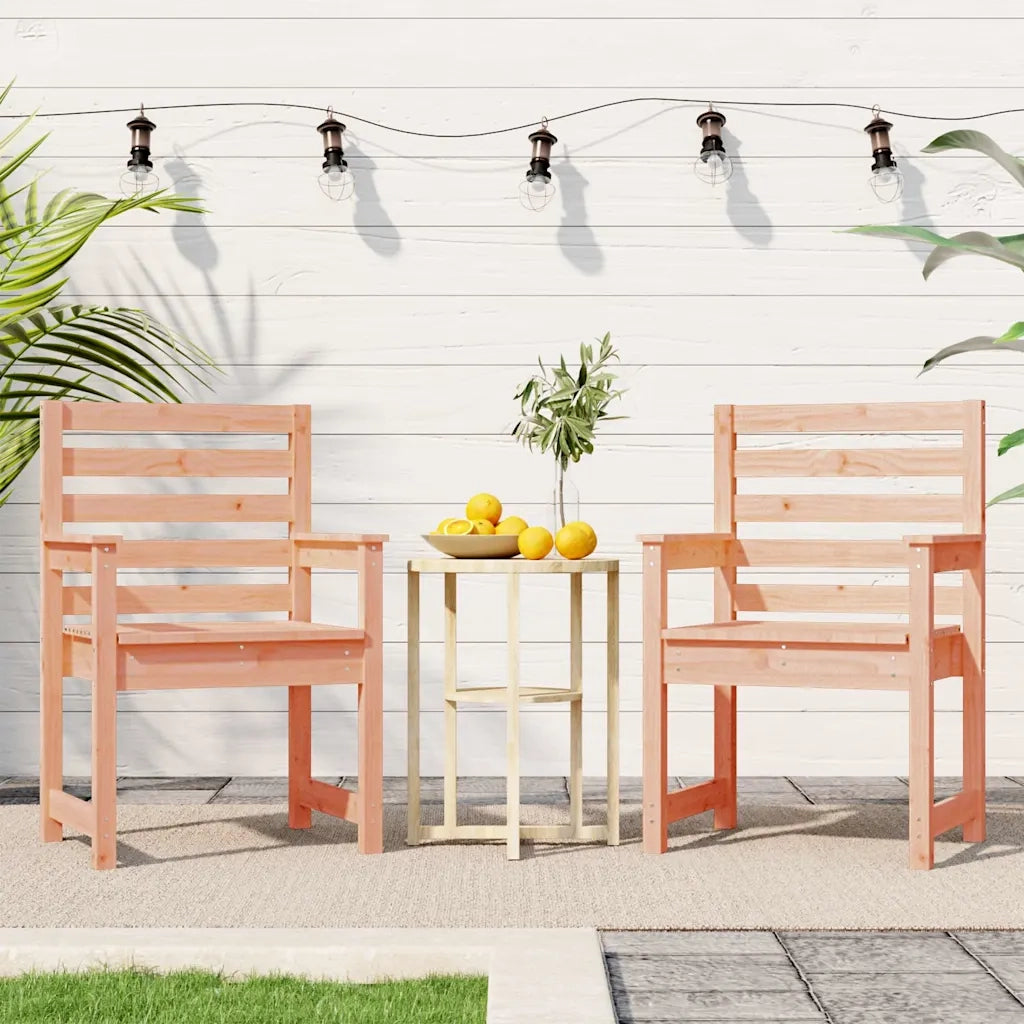 Sedie da Giardino 2 pz | Sedie da Esterno 60x48x91 cm Legno Massello di Douglas