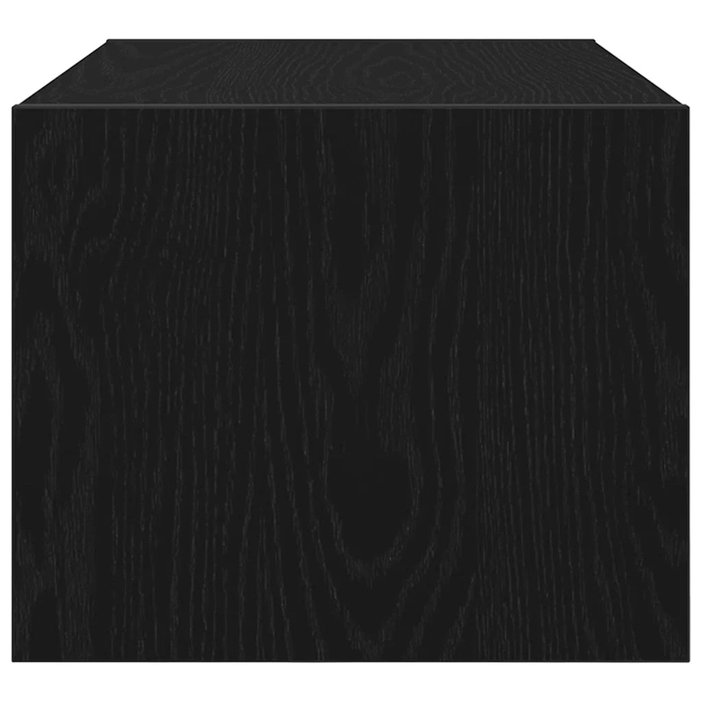 Mobile Porta TV Rovere Nero 60x31x25,5 cm in Legno Multistrato 861438