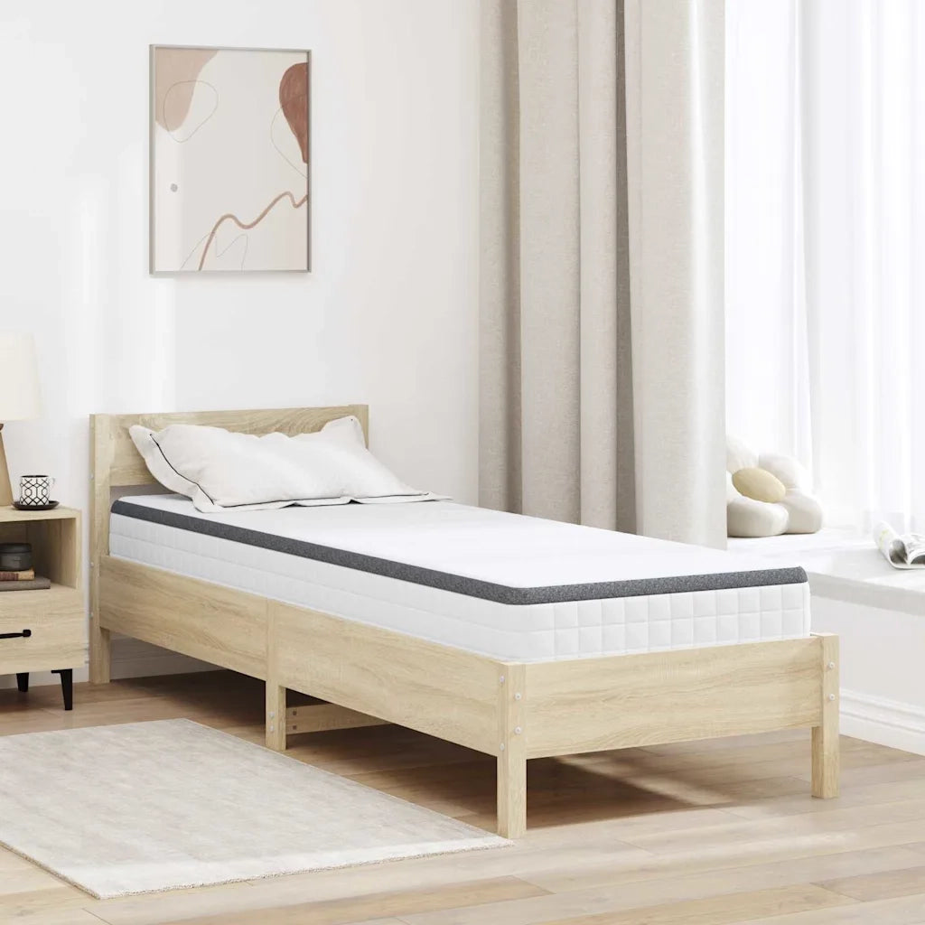 Materasso-Materasso per letto Bianco e Grigio 80 x 200 cm Molla Bonell