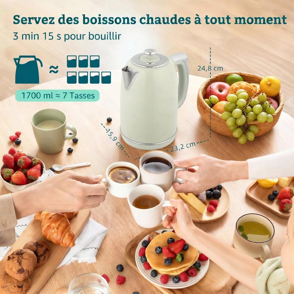 Set bollitore e tostapane ¨C Xylo ¨C acciaio inox 1,7L 2200W grigio