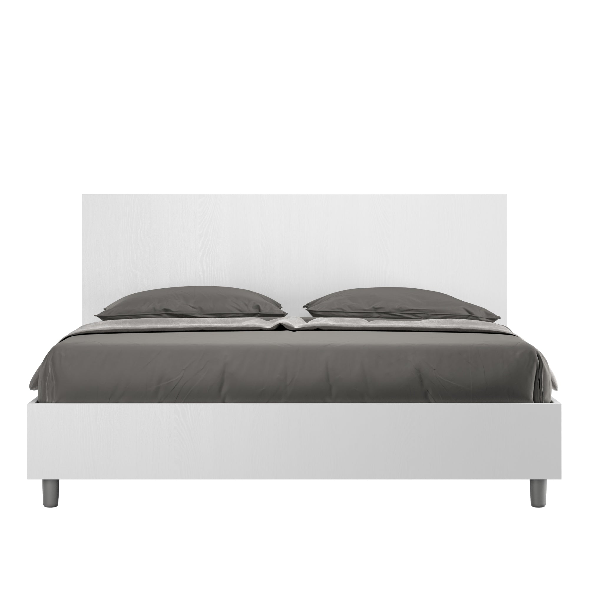 BS COM Letto matrimoniale contenitore 160x190 bianco frassino