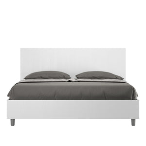 BS COM Letto matrimoniale contenitore 160x190 bianco frassino