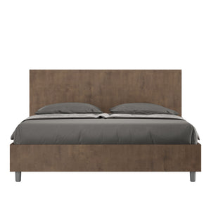 BS COM Letto matrimoniale contenitore doppia alzata 160x190 noce