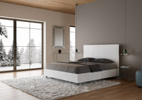 BS COM Letto matrimoniale contenitore 160x190 bianco frassino