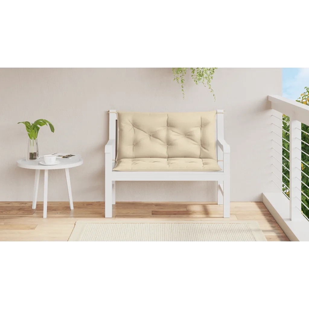 Cuscino per Panca Beige 100x(50+50)x7cm in Tessuto Oxford