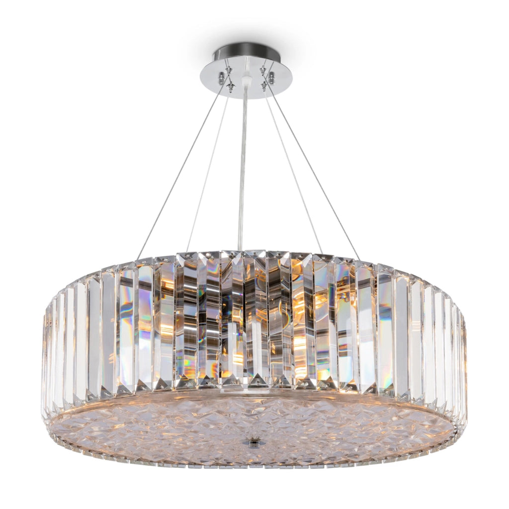 Maytoni Lampadario contemporaneo Recinto 8 luci E27 cromo metallo cristallo