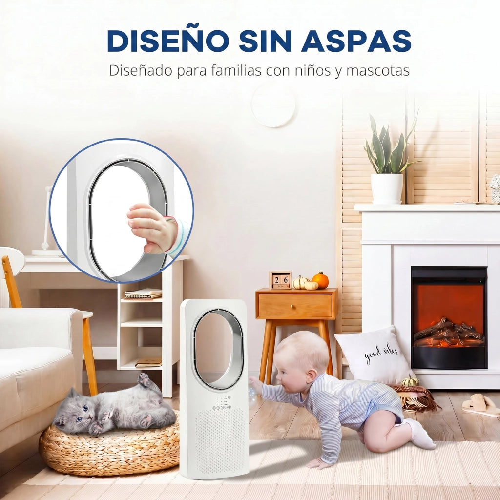 Ventilatore Torre Senza Pale Telecomando Oscillazione 45¡ã 3 Velocit¨¤ 3 Modi Timer 15H ¨C zephmum ¨C Bianco