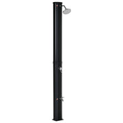 Doccia solare esterna 35L per giardino spiaggia piscina con pomma e rubinetto ¨C zephmum ¨C nero 17.5x14.5x216 cm