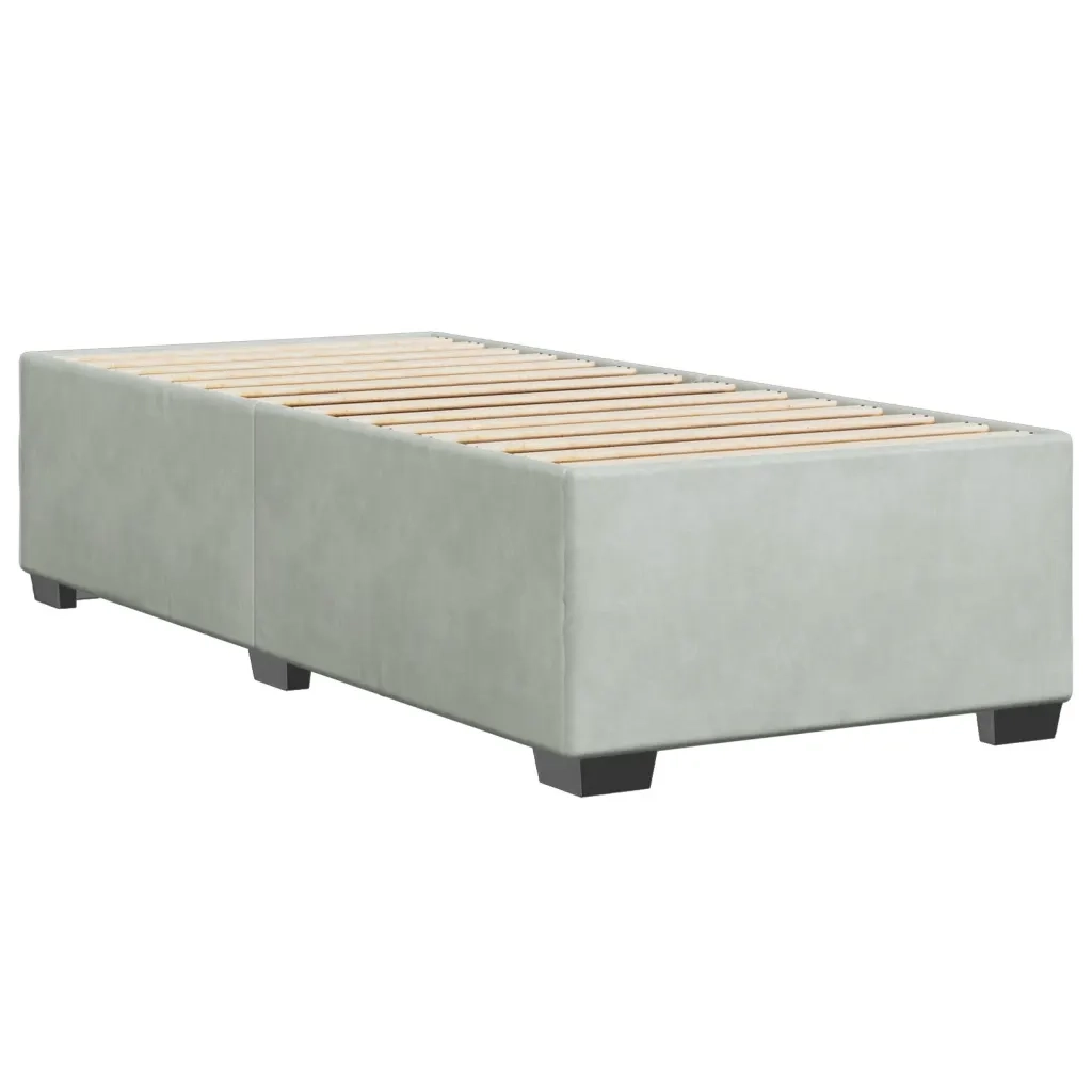 Giroletto senza Materasso Grigio Chiaro 90x200 cm Velluto 3284607