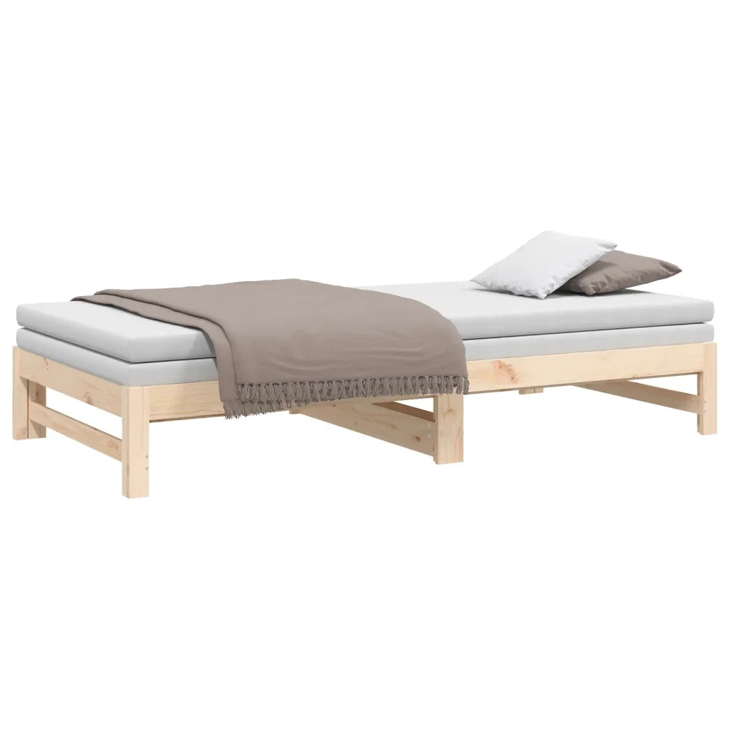 Dormeuse Estraibile 2x(80x200) cm in Legno Massello di Pino 823409