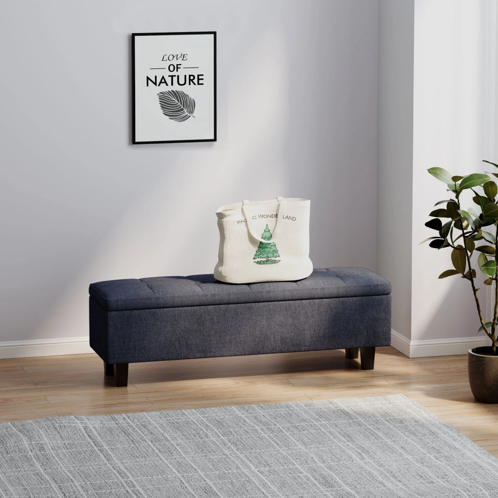 Poltrona in tessuto con gambe in legno ¨C zephmum ¨C Grigio scuro