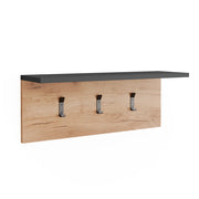Vicco Appendiabiti da parete Antracite/quercia dorata 60 x 21.6 cm