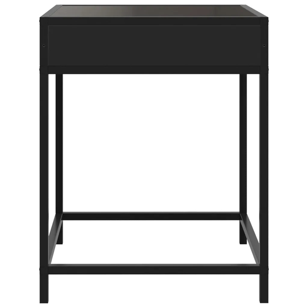 Tavolino da Salotto con LED Infinity Nero 40x40x51 cm 847672