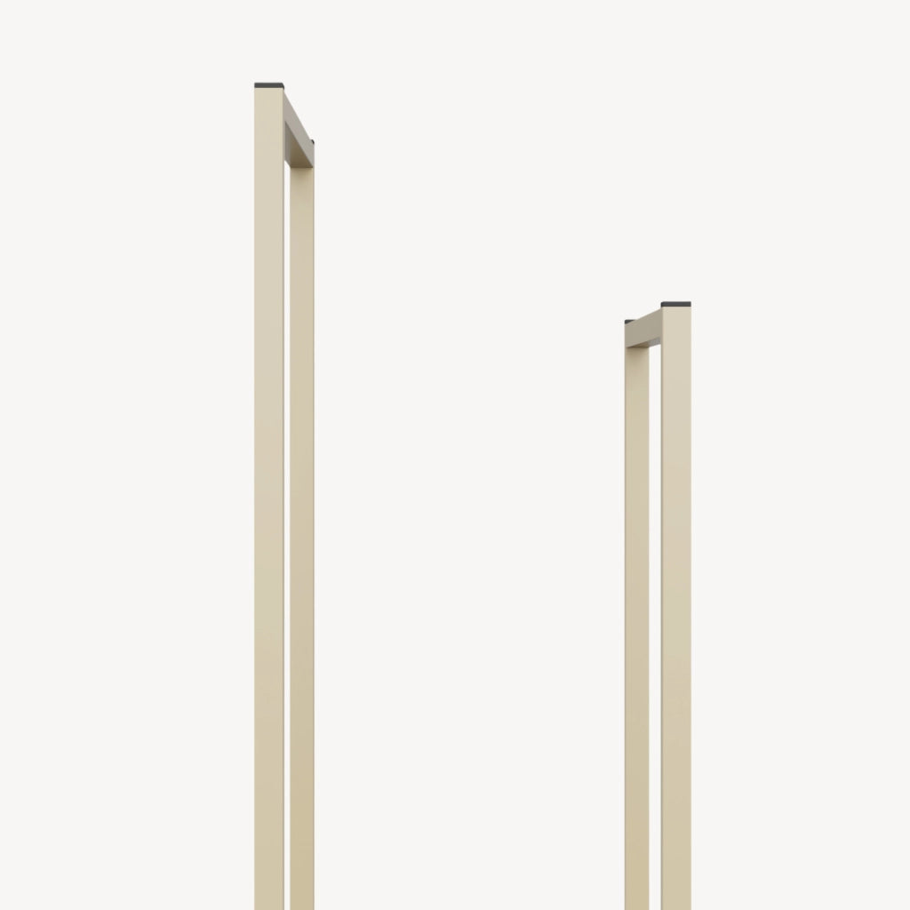 Stand Appendiabiti Holtalen con 2 Barre Organizzatore Guardaroba 100 x 40 x 30 cm - Color Cammello [en.casa]