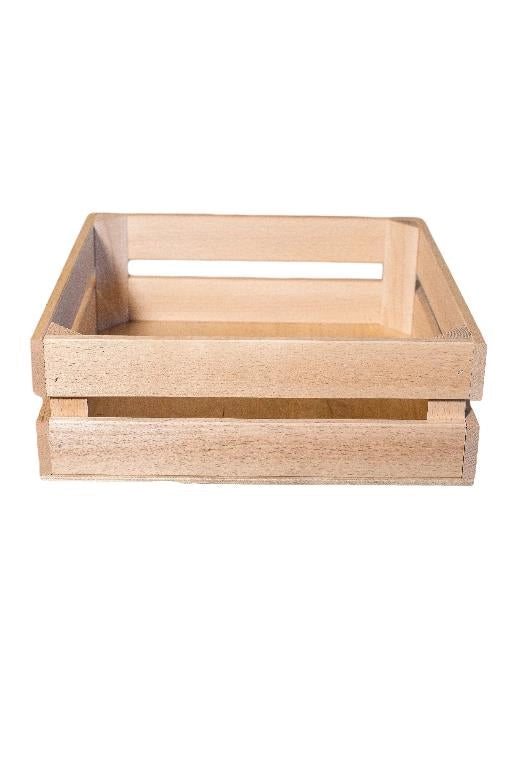 Cassettina multiuso - cestino pane legno faggio 20 x 20 x 8 cm mtx