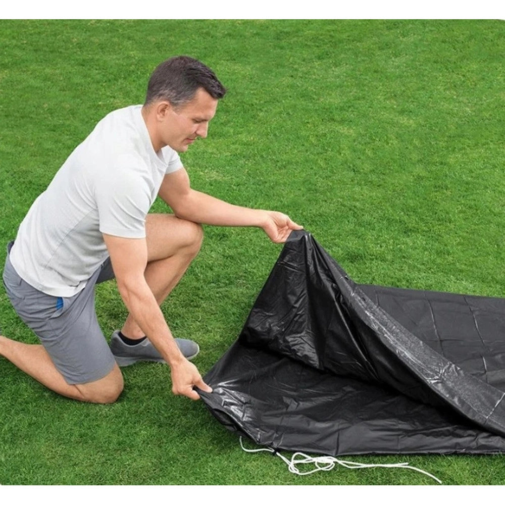 Trade Shop - Telo Copripiscina Telone Copertura Piscina Con Struttura 366cm Con Fori Drenaggio 58037 -