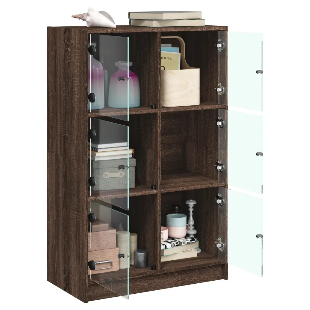 Credenza con Ante Rovere Marrone 68x37x109 cm Legno Multistrato 3295856