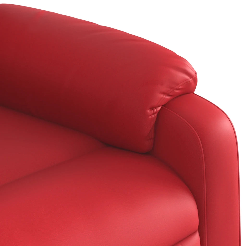 Poltrona Reclinabile Rossa in Similpelle 373565