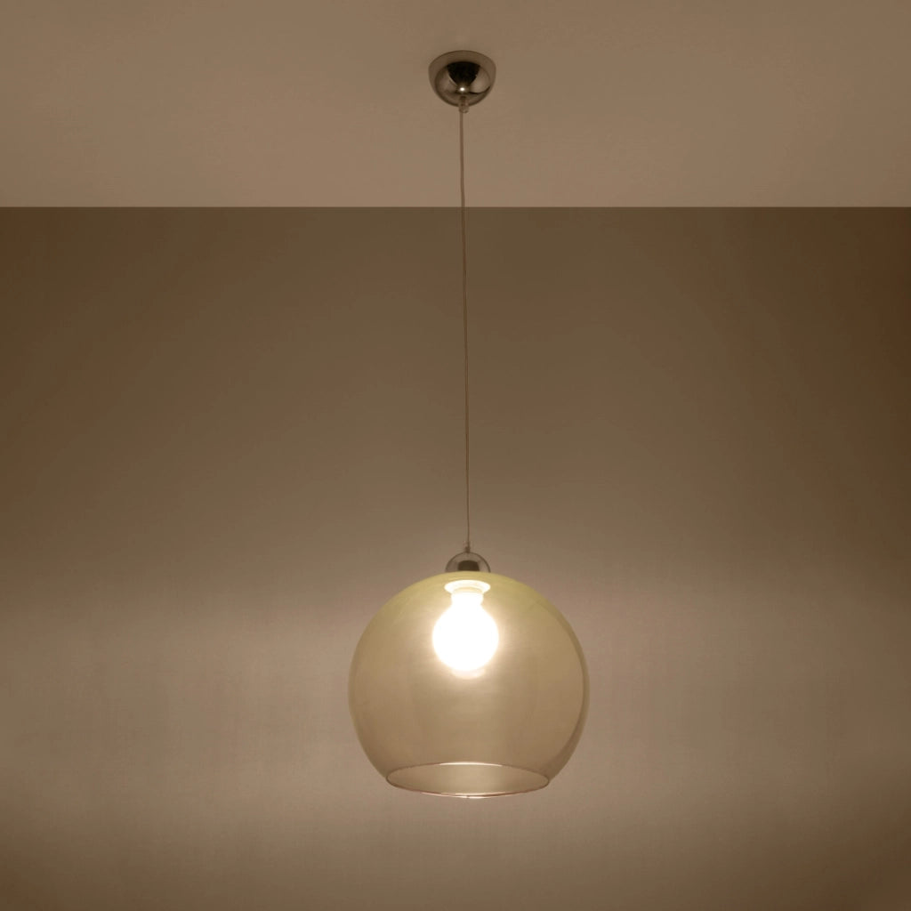 Lampada a sospensione Rotund vetro trasparente cromata 30cm