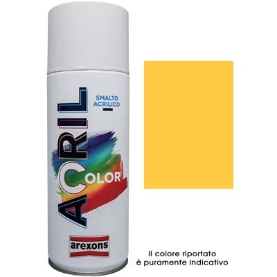 SMALTO SPRAY ACRIL COLOR AREXONS - GIALLO TRAFFICO RAL 1023 ML 400- 6 pezzi