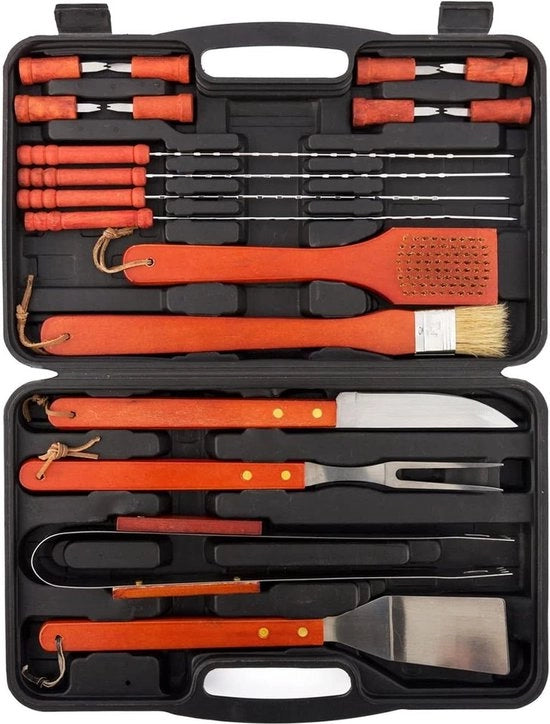 Impianto di barbecue professionale 18 pezzi con kit di accessori