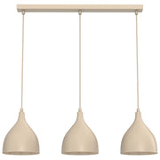 Lampada sospesa a calice Noak classic 3xE27 beige