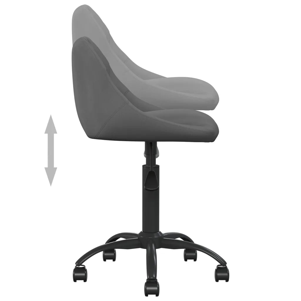 Sedia da Ufficio Grigio Scuro in Velluto