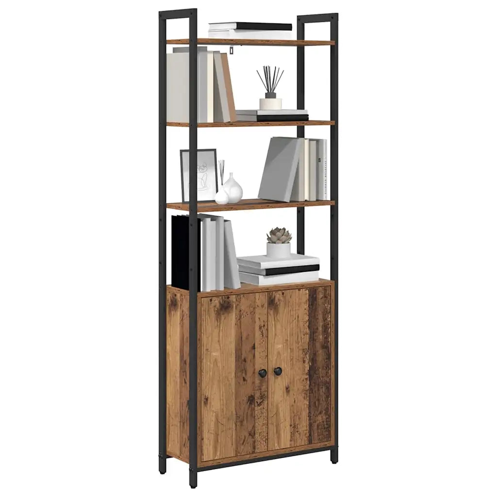 Armadio per Libri Legno vecchio 60 x 24 x 161 cm