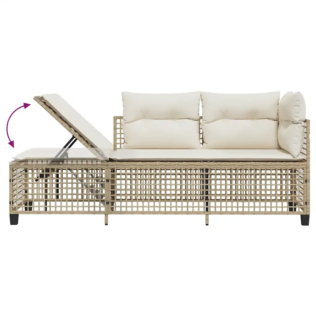 Set Divano ad Angolo 3 pz con Cuscini Beige in Polyrattan 365447