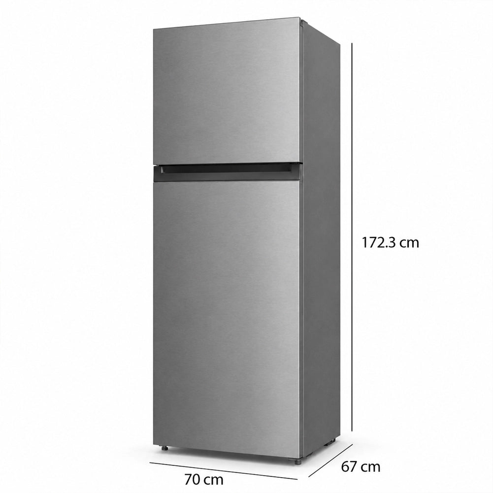 Frigorifero Grigio 413L con Congelatore Tecnologia No Frost Frigo 70x67x172.3 cm