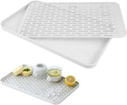 Afdruipmat multifunzionale per servizio - 31 x 17,5 x 2,2 cm - bianca