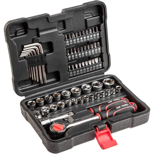 Topex 38d515 set di bussole 3/8 8, 63 pezzi
