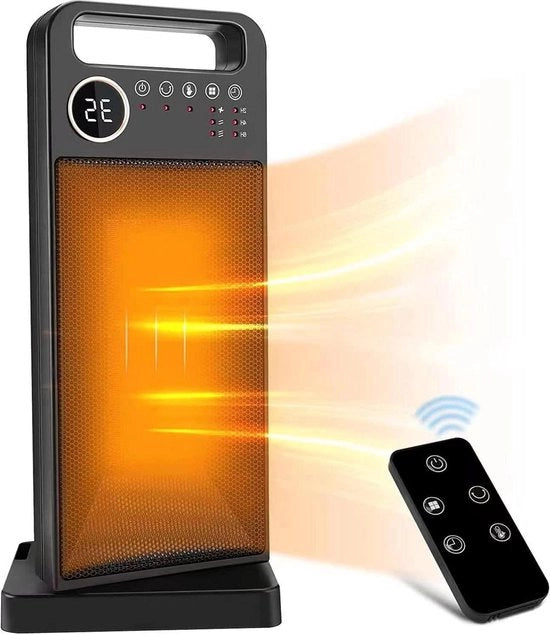 Riscaldatore ventilatore a ceramica - stile energetico - 2000 W - riscaldamento elettrico - funzione orologio - protezione contro sovraccaldamento