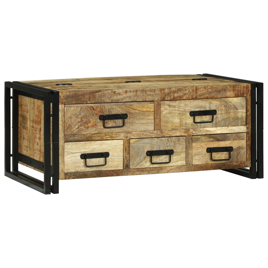 Tavolo da caffÃ¨ 90x50x38 cm Legno massello Mango grezzo