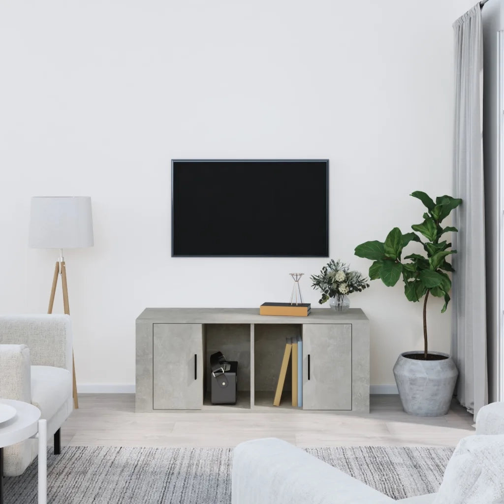 Mobile per TV-Credenza TV-Console TV Grigio Cemento 100x35x40 cm Legno Multistrato 429263