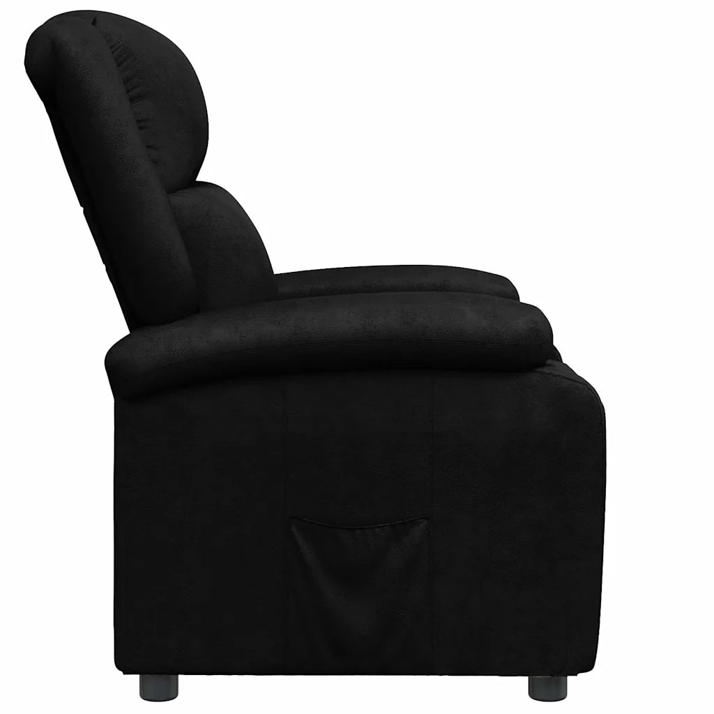 Poltrona Reclinabile Nera in Similpelle 340169