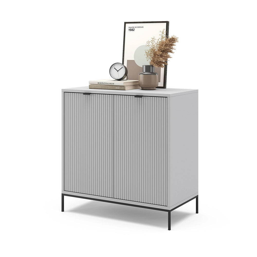 Vicco Cassettiera per camera da letto Grigio 42 x 81.2 cm con 2 porte